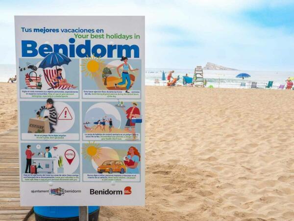 Benidorm lanza una campaña informativa con consejos para que los turistas tengan “las mejores vacaciones” 