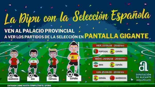 La pasi&oacute;n del Mundial se vive en la Diputaci&oacute;n de Alicante