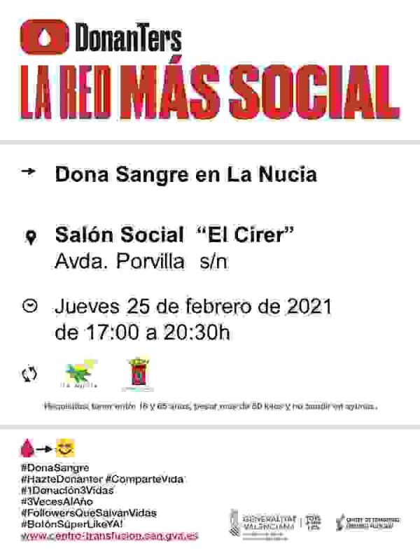 Esta tarde Donación de Sangre en el Cirer