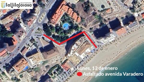 El Ayuntamiento de Villajoyosa reinicia el asfaltado de calles urbanas en la avenida Varadero y la calle Pelayo