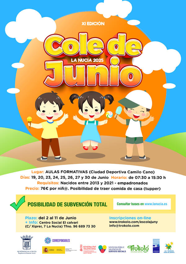  Mañana finaliza plazo del “XI Cole de Junio” de La Nucía 