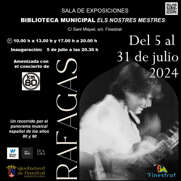 LLEGA A FINESTRAT “RÁFAGAS”, UNA EXPOSICIÓN CON PIEZAS ÚNICAS QUE RECORRE EL PANORAMA MUSICAL ESPAÑOL DE LOS 80 Y 90