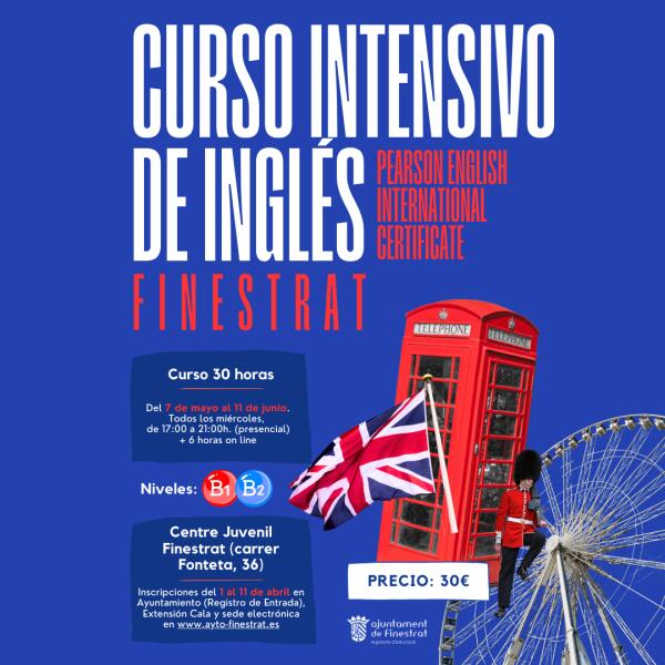 FINESTRAT POTENCIA LA FORMACIÓN EN INGLÉS CON UN CURSO INTENSIVO PARA LOGRAR LA CERTIFICACIÓN OFICIAL “PEARSON”