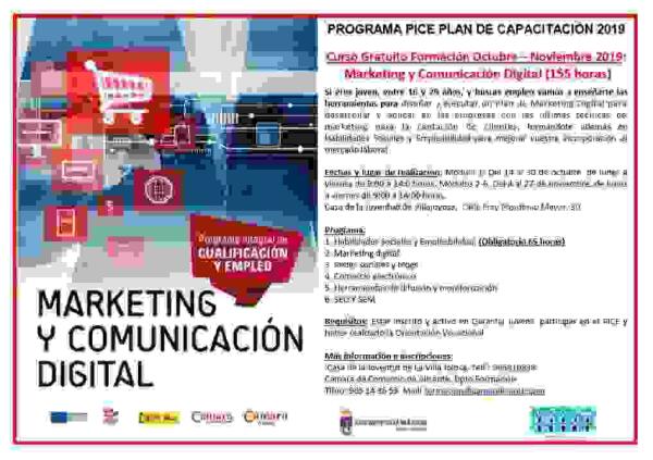 La Casa de la Juventud de la Vila imparte un curso de formación gratuito en Marketing y Comunicación Digital