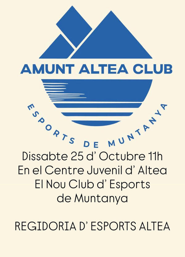 “Amunt Altea Club” potenciará los deportes de montaña en el municipio
