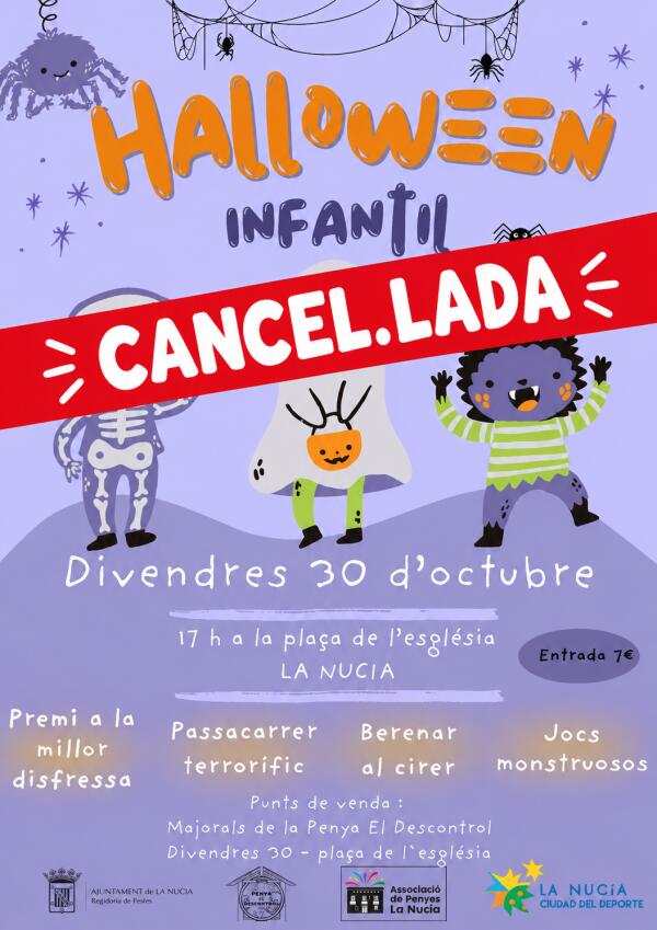 La fiesta Infantil de Halloween se cancela   