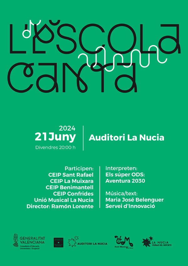 Concierto de “L’Escola Canta 2024” este viernes en l’Auditori 