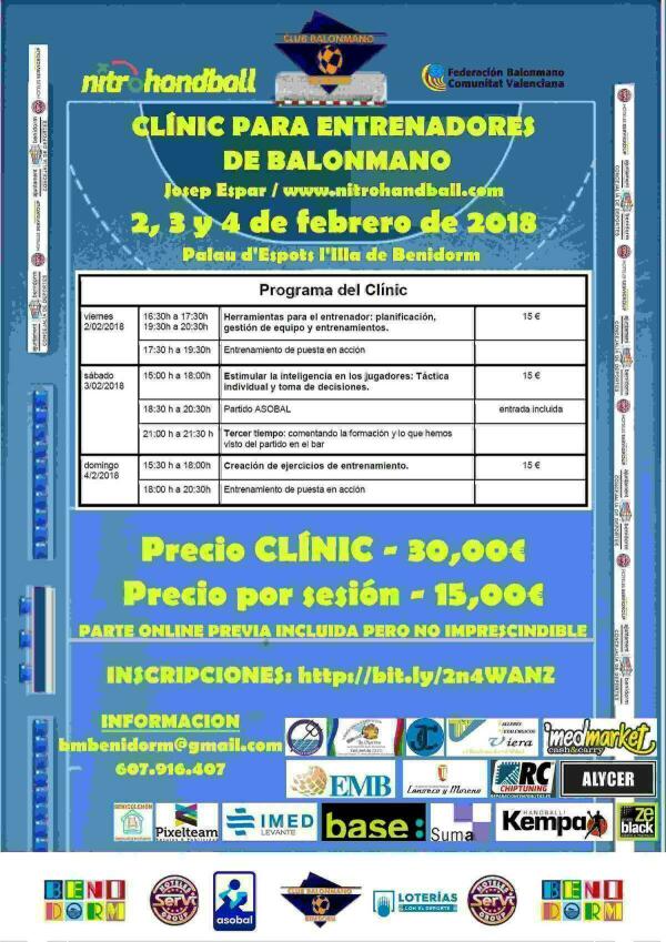 El BM Benidorm organiza un Cl&iacute;nic de entrenadores 