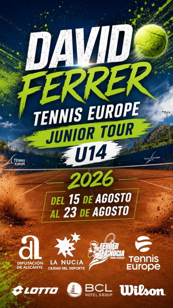 130 tenistas en el Torneo Internacional sub 14 David Ferrer La Nuc&iacute;a 2026