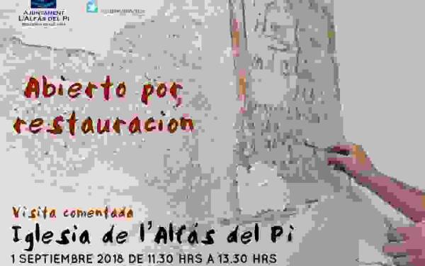 Alfaz &middot; Patrimonio ofrecen una visita comentada a los trabajos de restauraci&oacute;n en la Parroquia de San Jos&eacute;