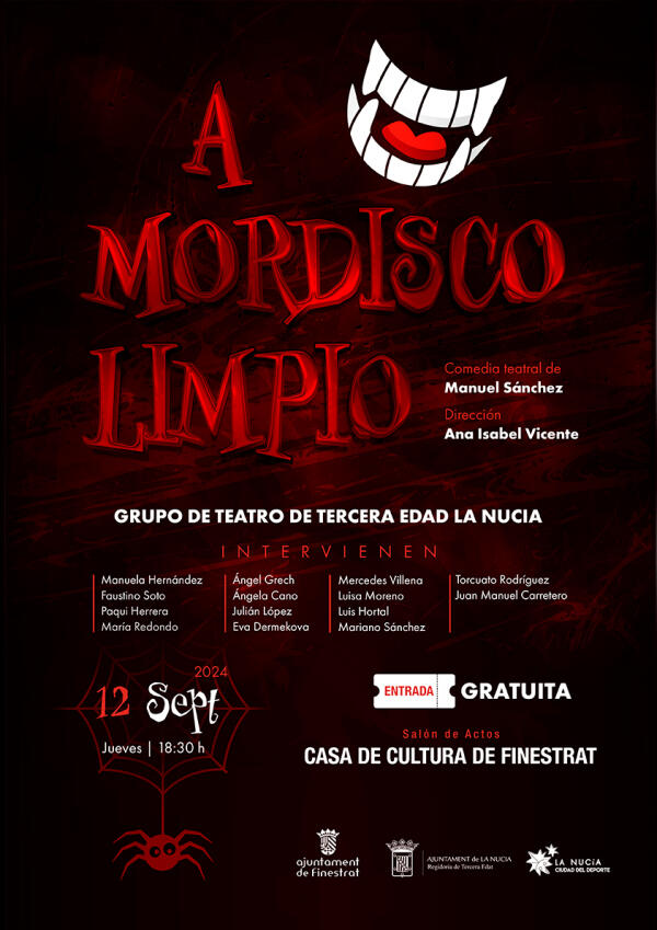 El Grupo Teatro 3ª Edad representa “A Mordisco Limpio” mañana en Finestrat 