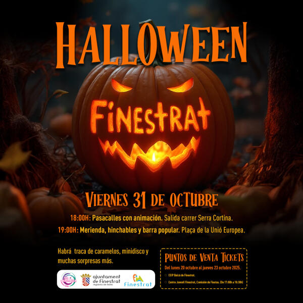 FINESTRAT SE PREPARA PARA CELEBRAR HALLOWEEN CON LA COMISSIÓ DE FESTES 2025 LA XIRIMBELA  