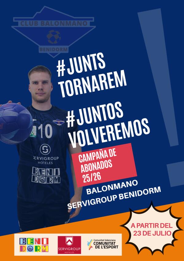 El Club Balonmano Benidorm arranca la campaña de abonos con importantes descuentos