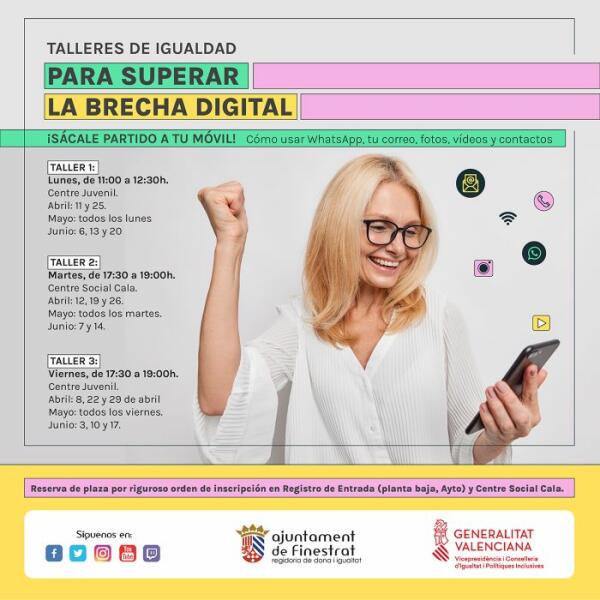 LA CONCEJALÍA DE IGUALDAD ORGANIZA UN TALLER PARA SUPERAR LA BRECHA DIGITAL Y PONERSE AL DÍA EN LAS NUEVAS TECNOLOGÍAS