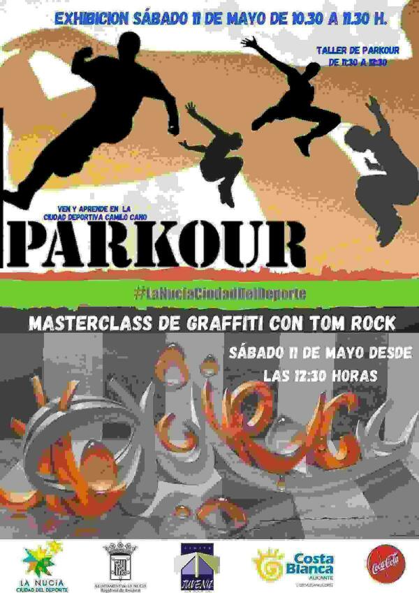 Taller de Parkour y Grafiti con Tom Rock este sábado en #LaNuciaCiudadDelDeporte