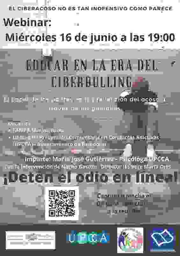 Bienestar Social y la Federación de AMPAs de la comarca organizan un ‘webinar’ para prevenir el ‘ciberbulling’ 