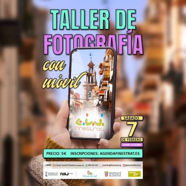 LA CONCEJAL&Iacute;A DE JUVENTUD DE FINESTRAT ORGANIZA UN TALLER DE FOTOGRAF&Iacute;A CON EL M&Oacute;VIL