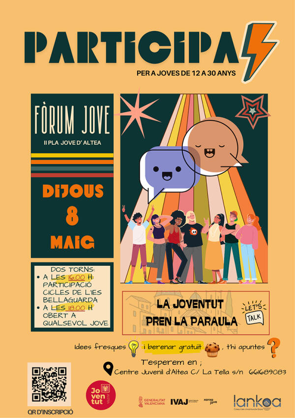 La celebració del Fòrum Jove “La Joventut pren la paraula” aportarà dades a la redacció del II Pla Jove d’Altea 