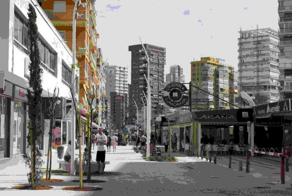 Benidorm culmina las obras de peatonalizaci&oacute;n y renovaci&oacute;n de la calle del Doctor P&eacute;rez Llorca