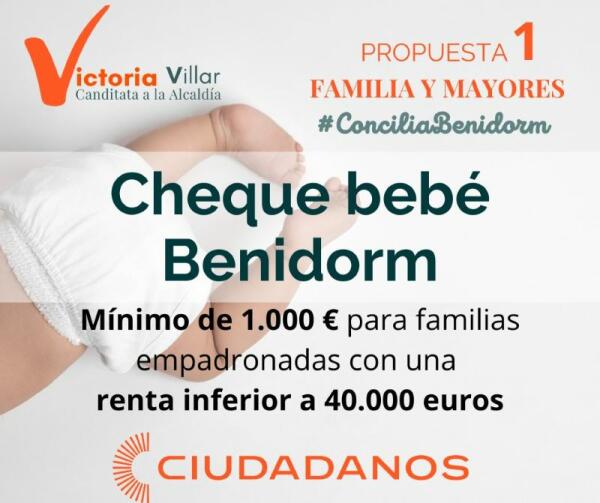 Ciudadanos propone establecer un “cheque bebé” en Benidorm para para fomentar la natalidad 