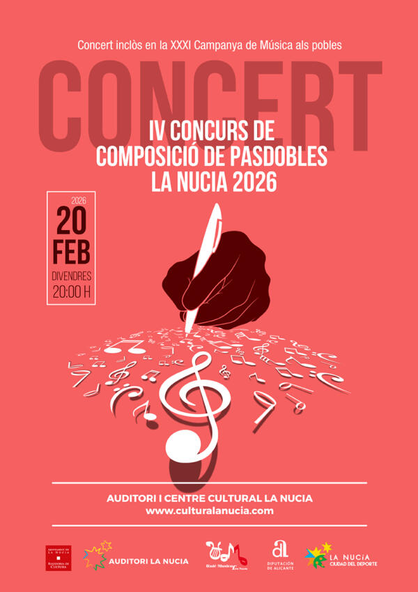 El ganador del &ldquo;IV Concurso de Pasodobles&rdquo; se conocer&aacute; en el concierto de la Uni&oacute; Musical 