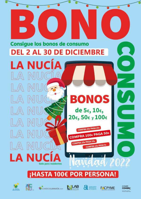 81.300 € vendidos en “Bonos Consumo Navidad La Nucía” 