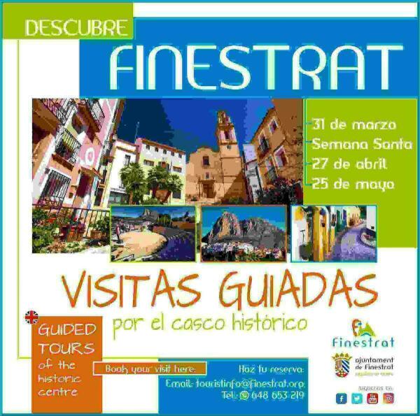 Turismo organiza visitas guiadas por el casco histórico de Finestrat durante las vacaciones de Semana Santa