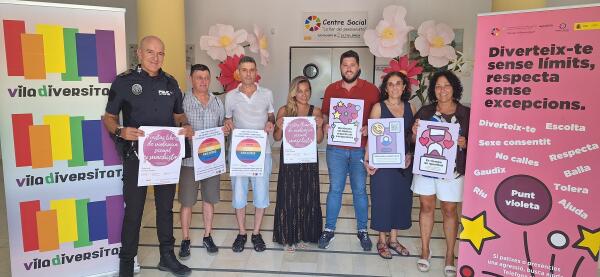 Villajoyosa tendrá Punto Violeta y Punto Arcoiris en las Fiestas de Moros y Cristianos para prevenir conductas violentas y agresiones sexistas
