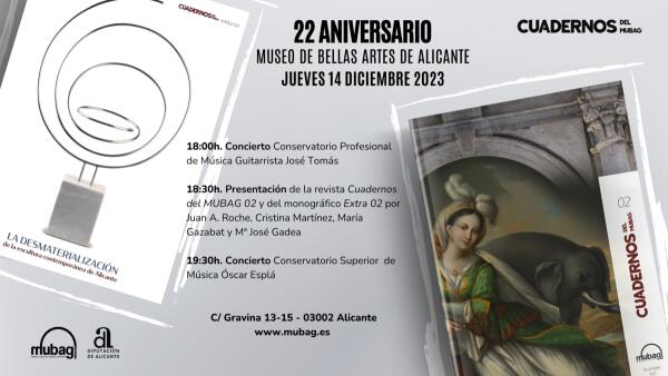 El Museo de Bellas Artes de Alicante celebra su 22 aniversario con la 3º edición de Cuadernos del MUBAG     