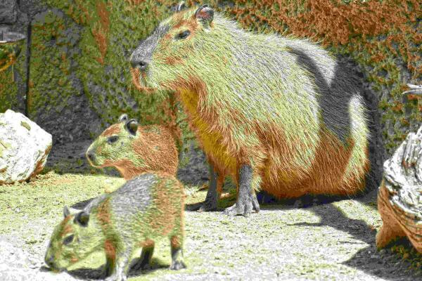 Nacen por primera vez en Terra Natura Benidorm dos ejemplares de capibara 