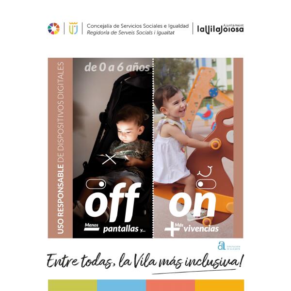 Villajoyosa impulsa una campaña para el uso responsable de pantallas y dispositivos digitales en la infancia