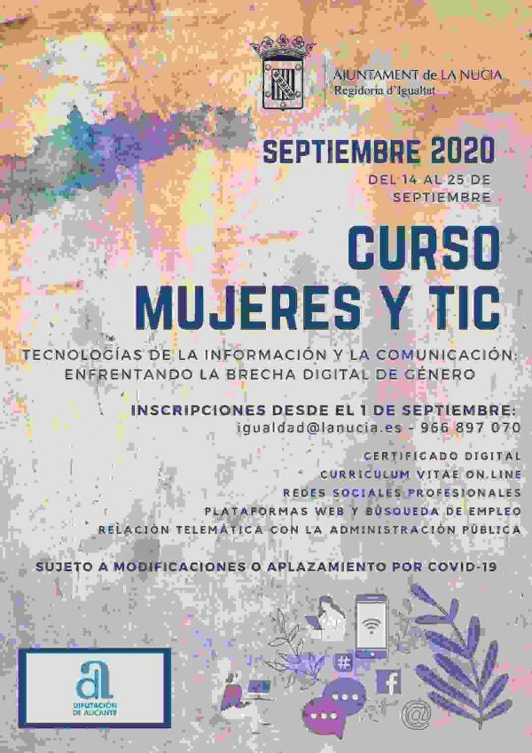 Curso gratuito  &ldquo;Mujeres y TIC &ldquo; de la concejal&iacute;a de Igualdad
