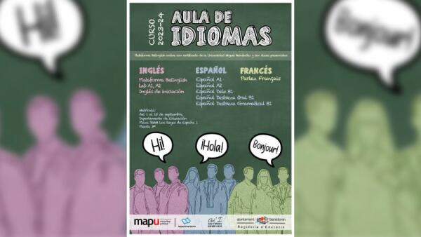 Últimos días para inscribirse al Aula de Idiomas, que ofrece cursos de inglés, francés y español para extranjeros  