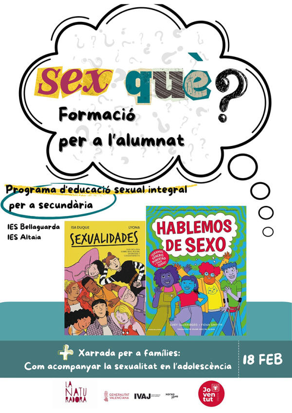 Juventud propone nuevas formaciones de educaci&oacute;n sexual destinadas al alumnado de ESO