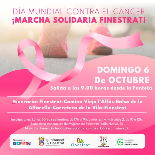 MARCHA SOLIDARIA EN FINESTRAT POR EL DÍA MUNDIAL CONTRA EL CÁNCER 