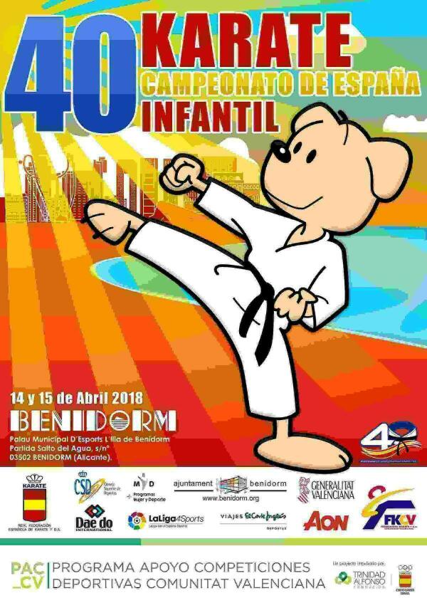 Benidorm, sede del Campeonato de Espa&ntilde;a de Karate Infantil 2018 