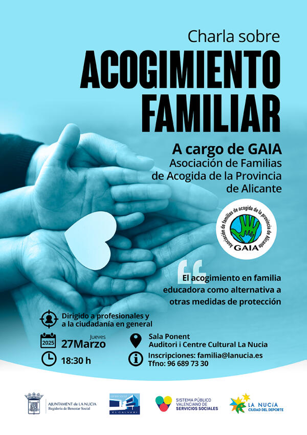 Bienestar Social organiza una charla informativa sobre el “Acogimiento Familiar”