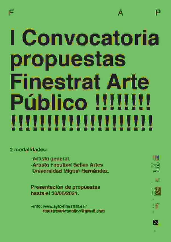 EL AYUNTAMIENTO APUESTA POR LA CULTURA EN EL CONTEXTO URBANO Y NATURAL CON LA CONVOCATORIA “FINESTRAT ARTE PÚBLICO”