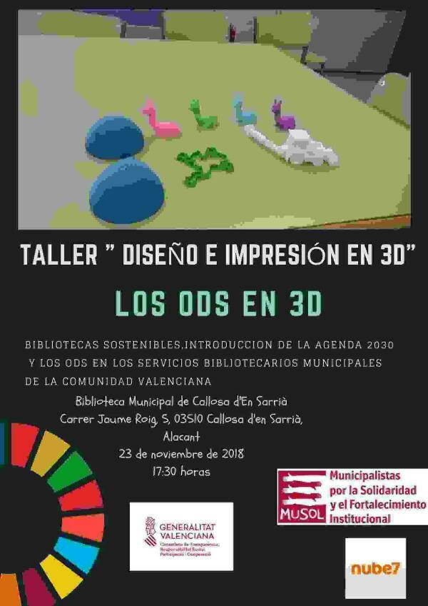   Callosa · La Biblioteca l’Espill acoge este viernes un taller de impresión en 3D de temática solidaria para jóvenes 