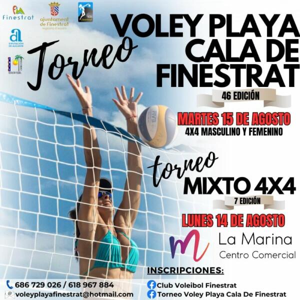 CUENTA ATRÁS PARA EL TORNEO DE VOLEY PLAYA 4 X 4 MÁS ANTIGUO DE ESPAÑA QUE SE CELEBRA CADA 15 DE AGOSTO EN LA CALA DE FINESTRAT