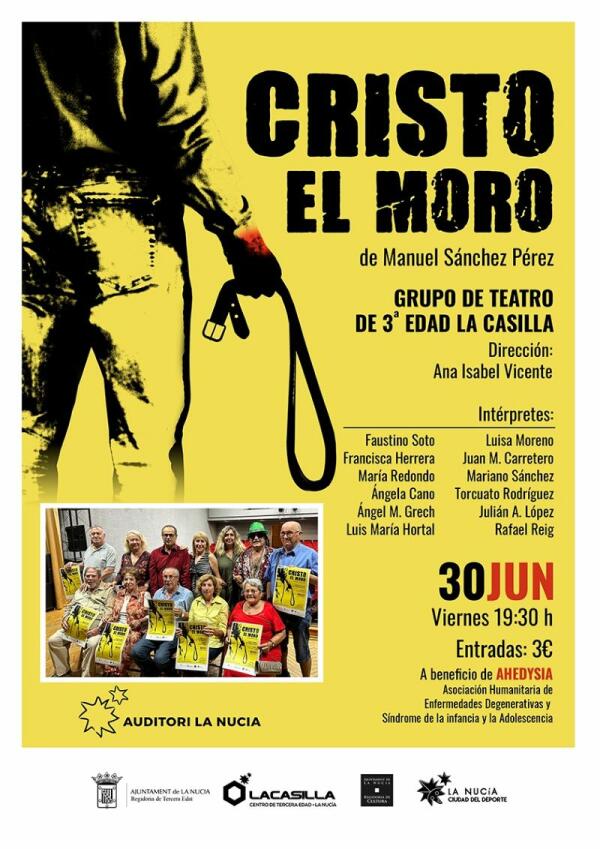 El Grupo de Teatro 3ª Edad estrena este viernes “Cristo, El Moro” en l’Auditori 