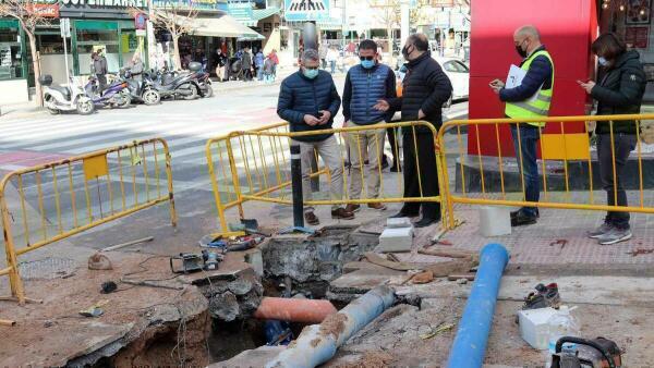 Benidorm realiza obras de renovación y mejora de infraestructuras en la avenida Roma