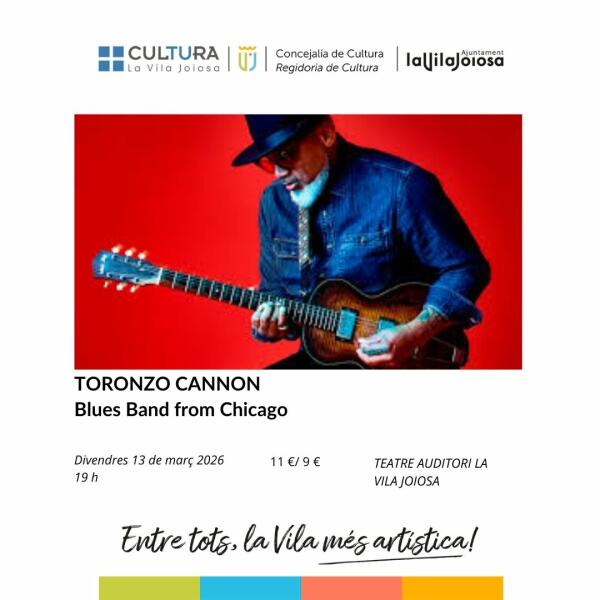 Toronzo Cannon, el nuevo maestro del Blues de Chicago, llega al Teatre Auditori la Vila Joiosa 