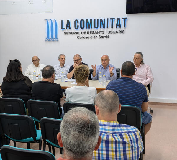 La Comunitat General de Regants i Usuaris de Callosa d’en Sarrià presenta su proyecto de unificación de riegos ante las principales entidades locales