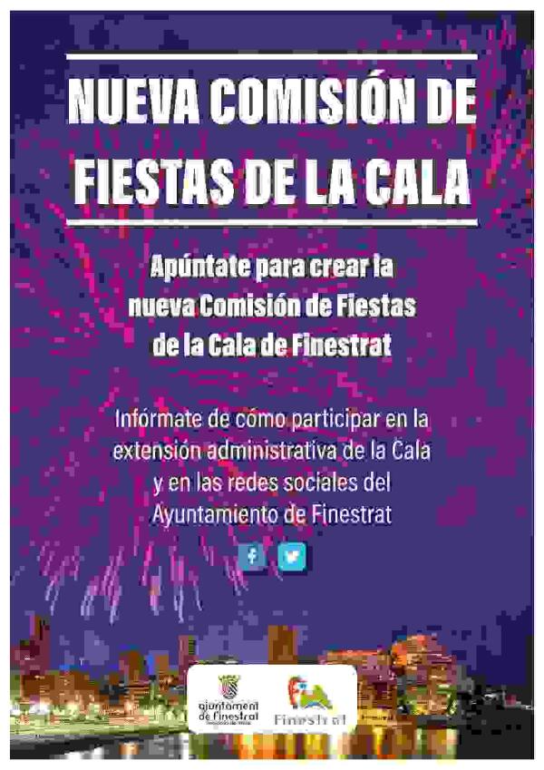Abren plazo de inscripción para crear la nueva Comisión de Fiestas de La Cala de Finestrat