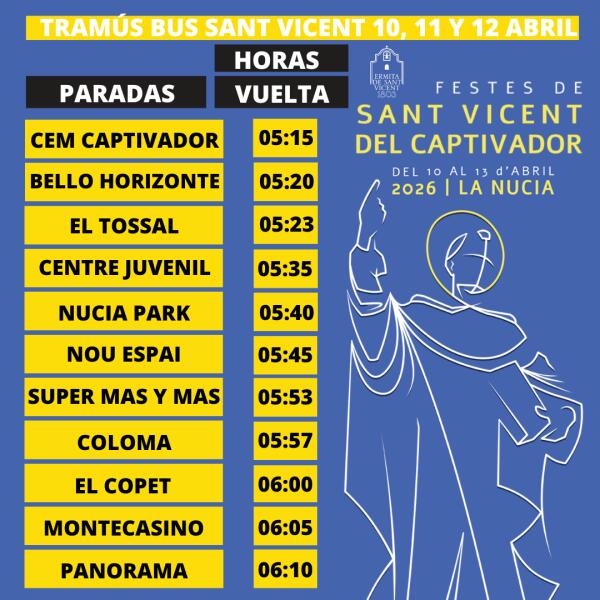 Les &ldquo;Festes de Sant Vicent&rdquo; tendr&aacute;n Tram&uacute;s Bus por un retorno seguro