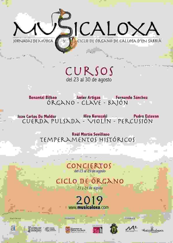  El festival de música antigua Musicaloxa regresará a Callosa d’en Sarrià del 23 al 30 de agosto