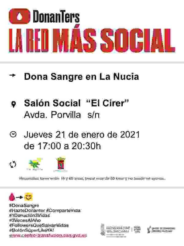 “Donación de Sangre” en el Cirer el jueves 21 de enero